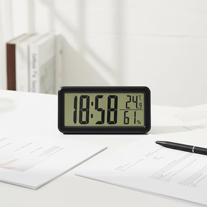 Orologio Sveglia Digitale LCD Personalizzato, Sottile e Intelligente, da Scrivania o da Parete con Display Temperatura/Umidità e Batteria - Product Image 5