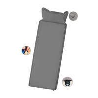 Matelas de camping auto-gonflant avec oreiller intégré, tapis de couchage 3 saisons pour la randonnée, pliable et portable, en PVC Pongee et mousse, pour l'extérieur