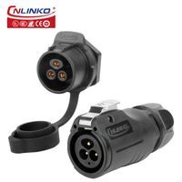 Connecteur d'alimentation industriel étanche IP68 AC/DC mâle/femelle 500V 5-20A avec contact en alliage de cuivre, boîtier PBT, assemblage à souder/à sertir
