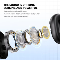 Casque audio supra-auriculaire à double connexion Type C, BT6.0, ANC hybride, ENC, audio spatial 360, pliable, basses HiFi, casque de jeu