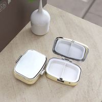 Boîte à pilules portable en métal hermétique personnalisée pour le stockage de médicaments et de bijoux, étui de rangement promotionnel pour pilules
