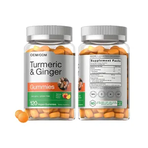 Private Label Ginger Turmeric Gummies Turmeric Herbal Supplements Black Pepper Turmeric Gummies Support Joint And Heart Health