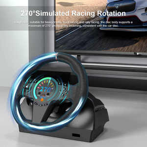 Volante de juego de tres pedales, ruedas de carreras para juegos de 270/900 grados, conducción de retroalimentación de doble motor para x-box One /PS3/PS4/<span class=keywords><strong>PC</strong></span>/NS/<span class=keywords><strong>PC</strong></span> - Product Image 6