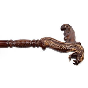 Canne de <span class=keywords><strong>marche</strong></span> décorative en <span class=keywords><strong>bois</strong></span> brun Cobra Snake, pour cosplay, fête, Halloween, mace, baguette, croix, 92 cm - Product Image 6