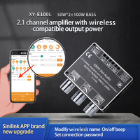 Module amplificateur audio Bluetooth 2.1 canaux XY-E100L avec contrôle des aigus et des graves par application pour subwoofer