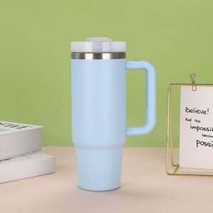 Gobelet de voyage isotherme en acier inoxydable 30oz H2.0 avec poignée, couvercle et paille, antidérapant, conception personnalisée ODM - Product Image 2