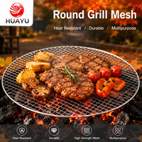Grille de barbecue jetable en acier, ronde, sur mesure, à prix abordable, pour la vente en gros, à nettoyage rapide, anti-corrosion, avec rebord