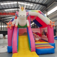 Château gonflable rose, maison de saut gonflable en PVC, trampoline gonflable pour enfants et adultes