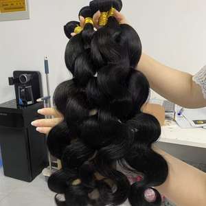 Çift çekilmiş ham kamboçyalı saç demetleri işlenmemiş satıcı toptan İnsan saçı ham bakire manikür hizalanmış saç - Product Image 1