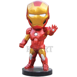 รูปปั้นตัวการ์ตูนมาร์เวลไอรอนแมนของตกแต่งสนามเด็กเล่นในร่มแอคชั่นฮีโร่ภาพยนตร์โรงละครบาร์นักรบหญิง - Product Image 4