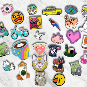 دبابيس مطلية بالمينا مخصصة من المصنع، شارات معدنية بشعار، حرف يدوية مغناطيسية، صمم دبوسك الخاص، دبابيس طية صدر لطيفة بتصميم الأنمي مطلية بالذهب كهدية - Product Image 1