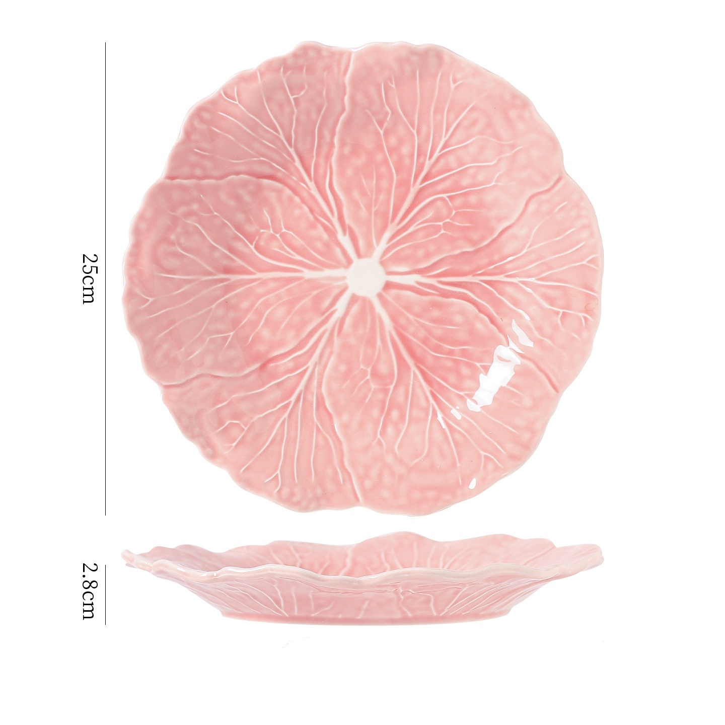 Assiette rose 10''