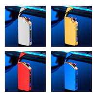 Briquet électrique rechargeable coupe-vent personnalisé avec image, briquet de camping, briquet à cigarette moderne, briquet électrique USB à arc, logo personnalisé