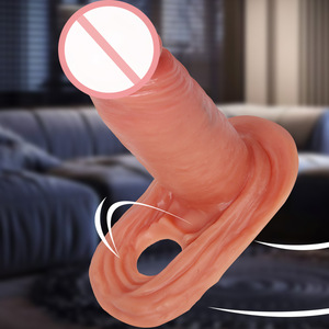Silikon Männer Sexspielzeug Penis Ärmel Penis Abdeckung Hahn Vergrößerung Ärmel Wieder verwendbare Dildo Kondom für männliche Extender - Product Image 3