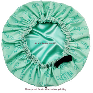 Gorros de Ducha Impermeables Personalizados al por Mayor, Extra Grandes y Gruesos, para Trenzas, Ajustables, con Forro de Satén, para Uso Diario y Viajes - Product Image 2