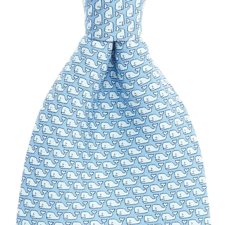 Wholesale Fashion All Over Animal Printed Casual Necktie Custom Cute Whale Pattern Ties Men Silk