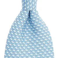 Ties Silk Printed Neck Tie Wholesale Fashion All Over Animal Printed Casual Necktie Custom Cute Whale Pattern Ties Men Silk