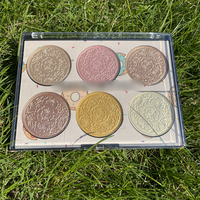 Palette de surligneur en relief 3D de haute qualité 6 couleurs Glow Highlight Contour Private Label avec de jolis motifs de gaufrage