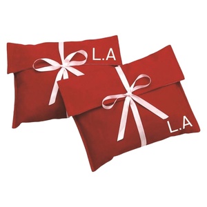Sacs pliables en velours, pochettes à rabat pour cartes cadeaux en velours avec logo - Product Image 1