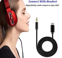Cable Adaptador Auxiliar Tipo C a 3.5mm, Conductor de Cobre Puro para Auriculares, Computadora, Automóvil, Teléfono - Carga Rápida 3A, Transferencia de Datos de Alta Velocidad