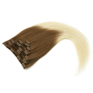 Extensions de cheveux à clipser K.SWIGS, 100% cheveux humains Remy, brun à blond, lisses, sans dégâts, pour une tête entière, sans perte de cheveux, vente en gros personnalisée - Product Image 3