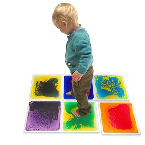 Jouets éducatifs tapis de sol liquide, carreaux, équipement d'entraînement à l'intégration sensorielle pour les enfants autistes