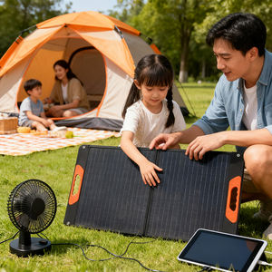 แผงชาร์จพลังงานแสงอาทิตย์ขนาด18V 60W แบบพกพาได้ - Product Image 1