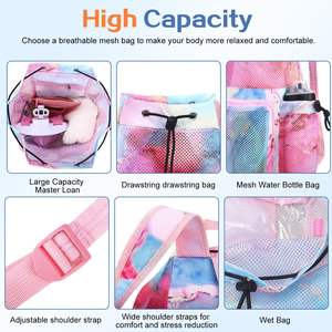 Free sample 2025 Summer New <b>Swim</b> <b>Bag</b> Dry Wet Separation <b>Waterproof</b> Beach Storage Backpack for Sports Equipment String Letter - Product Image 6