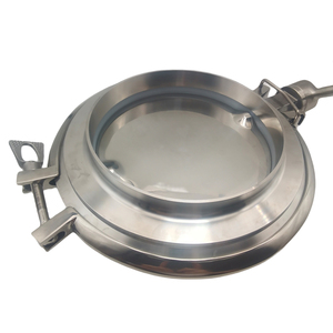 Válvula rotativa de polvo manual sanitaria DN200, válvula de mariposa de polvo de conexión de soldadura SS304 de grado alimenticio - Product Image 1