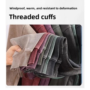 Cao Trọng Lượng Cổ Điển Axit Rửa Sạch Thời Trang Phố Trống 100% Cotton Unisex Quá Khổ Tùy Chỉnh Người Đàn Ông Áo Cho Nam Giới - Product Image 4