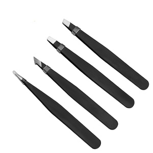 Straight Angled Stainless Steel Eyebrow Tweezers 96mm Hair Removal Clip Beauty Tool for Brow Grooming - Product Image 6