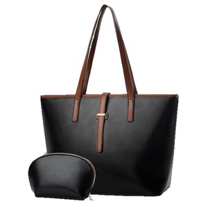 Sac fourre-tout pour femme couleur café, fermeture éclair, usage quotidien, grande capacité avec petite pochette, collection Printemps 2025 - Product Image 5