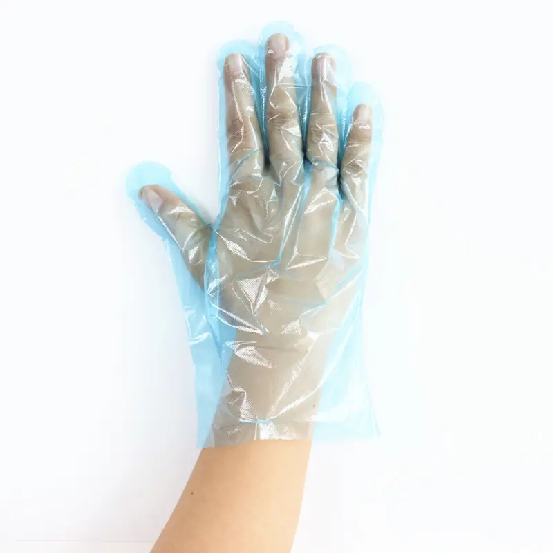 סיטונאי פלסטיק חד פעמי כחול כפפות עבור מזון עיבוד ניקוי שאינו רפואי שימוש פוליאתילן כפפות