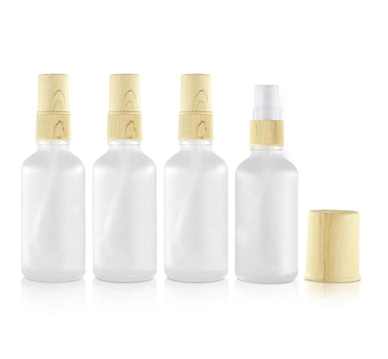 Draagbare Reizen Spuitflessen, 4 Pack Lege Glazen Spuitfles Voor Etherische Oliën, Kleine Fijne Mist Body Spray Flessen Met Spray