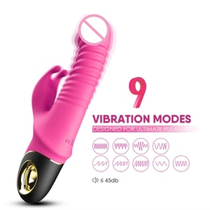 <span class=keywords><strong>360</strong></span> Derece Dönen Çift Titreşimli Yapay Penis 9 Hızlı Anüs Klitoris Stimülasyonu Prostat Masajı Yetişkin Seks Oyuncağı G Noktası Tavşan Yapay Penis Vibratör - Product Image 3