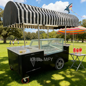 Vélo de vente ambulante pour glaces et gelatos, chariot à glaces, chariot à café mobile, kiosque alimentaire de rue - Product Image 5