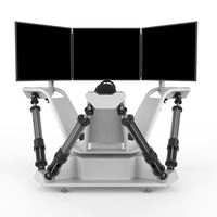 Nouvel équipement de compétition de simulation de machine de jeu à pièces d'intérieur à trois écrans VR à vendre
