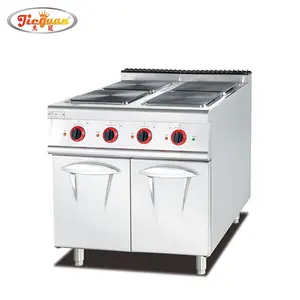 Equipo de cocina de acero inoxidable, estufa eléctrica vertical con 4 quemadores, placa caliente