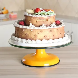De gros plateau en plastique gâteau-Plateau à gâteau moderne de 12 pouces, ustensiles de cuisson en plastique, support à gâteaux bon marché, plateau de décoration