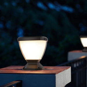 IP65 impermeable al aire libre Solar LED <span class=keywords><strong>Pilar</strong></span> lámpara aluminio PC Material para jardín <span class=keywords><strong>casa</strong></span> pared puerta decoraciones - Product Image 1