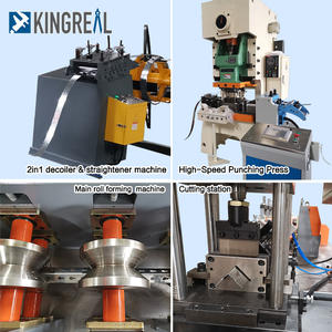 KINGREAL Automatische Schlitzwinkel-Rack-Rollen form maschine Metall-Eckregalplatten-Rack-Pfosten herstellungs maschine - Product Image 4