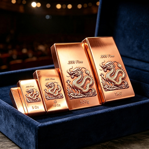 แท่งทองแดงแท้ 99.99% ลายนูนมังกร ของสะสม - Product Image 4