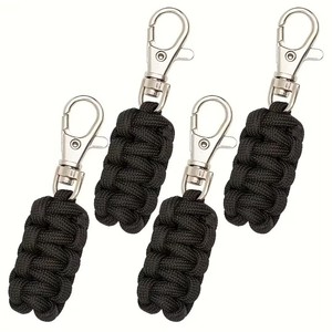 Handmade Paracord Keychain 7.5Cm Round Zinc Alloy Carabiner Fashion <b>Key</b> <b>Ring</b> For <b>Bag</b> Backpack Accessories Colorful - Product Image 5