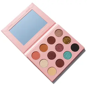 Factory Price 12-Color Waterproof Eyeshadow Palette Private Label Customizable for Eye Makeup from Manufacturer Supplier