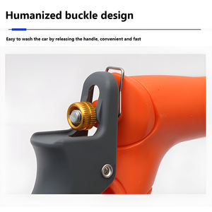 หัวฉีดพลาสติกสีส้มแบบนุ่มจับสบายระดับพรีเมียม ปืนฉีดน้ำพร้อมอุปกรณ์เสริมปลายปรับได้สำหรับเครื่องล้างหัวฉีดระดับพรีเมียม - Product Image 5