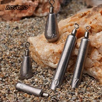 ROVORO Tackle Plombs de pêche fines en plomb pur 3.5-10g pour la pêche au black-bass avec leurres, accessoires de montage rapide Raindrop