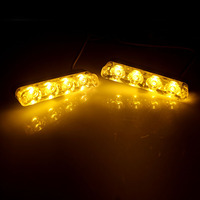 Luz LED para rejilla de coche, luz estroboscópica para capó, rojo, azul, emergencia, Control remoto inalámbrico, señal de Flash, lámpara de advertencia de baliza de bombero