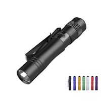 Stylo-lampe LED blanc personnalisable en aluminium, torche EDC avec clip, intensité réglable, pour la vente en gros et les projets OEM