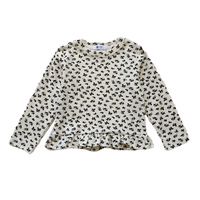 T-shirts à manches longues pour bébé fille avec volants, style coréen mignon, imprimés à pois, floraux, cerises et léopard, collection printemps
