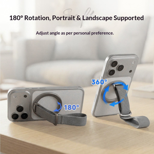 磁気ニットリストストラップ電話リングホルダー 360 回転可能折りたたみ式デスクトップスタンド iPhone Android スマートフォン用 - Product Image 3